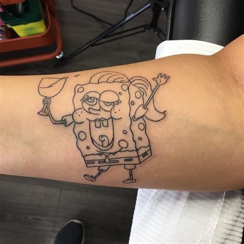 Spongebob Tattoo Stencil