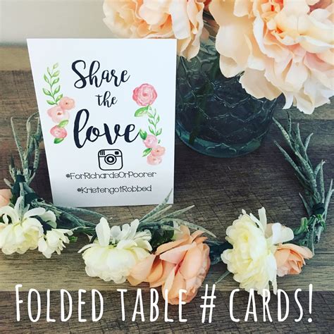 Hashtag Wedding Table Tent Cards – Love Leigh Gift Co.