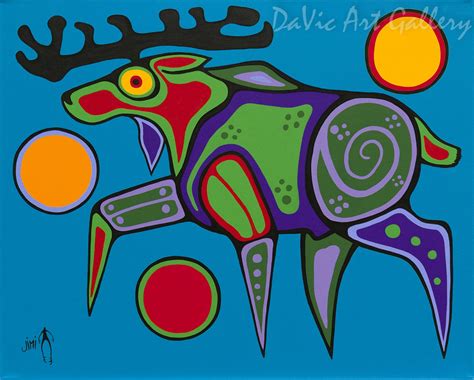 "Moose" by Jim Oskineegish - Anishinaabe | Native Canadian Arts