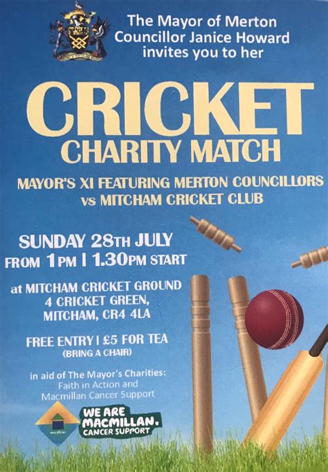 Mayor's Charity Cricket Match - Merton Faith in Action