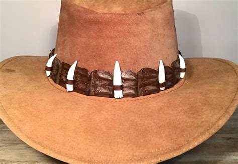 Genuine crocodile leather hat band 5 teeth hats for man woman ...