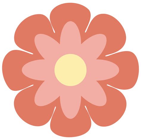 Groovy retro flower 13666395 PNG