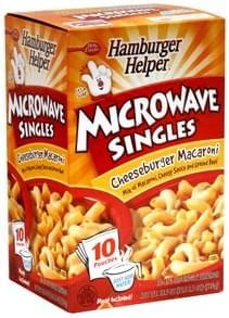 Hamburger Helper Cheeseburger Macaroni Microwave Singles - 10 ea ...