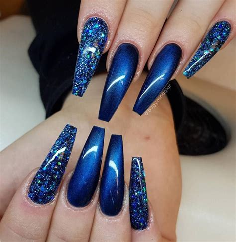 Royal Blue Nails With Diamonds: A Glamorous Look For Your Fingertips