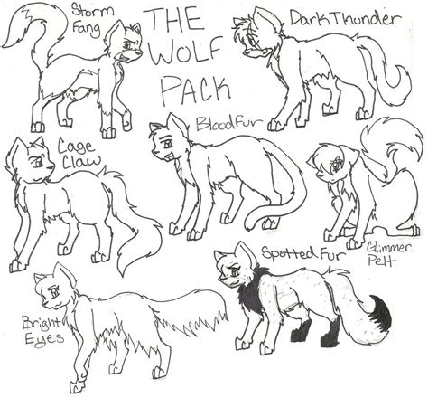 Wolf Pack Black and White 2012! by awcomicart on DeviantArt