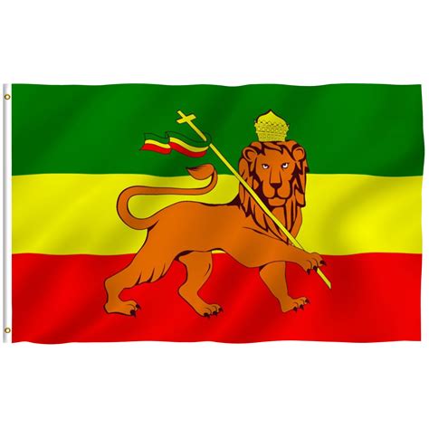 ANLEY [Fly Breeze] 3x5 Foot Ethiopia Flag with Lion - Vivid Color and ...