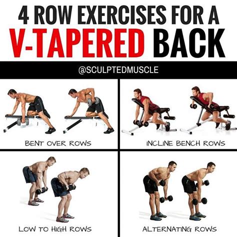 4 ROW EXERCISES FOR A V-TAPERED BACK - if you want to build a strong V ...