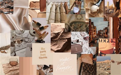 Light Brown Aesthetic Wallpaper Collage - Download the perfect ...