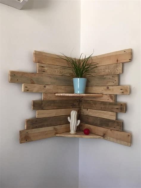 Diy Pallet Corner Shelves / Modren Wooden Pallets Corner Shelf Ideas ...