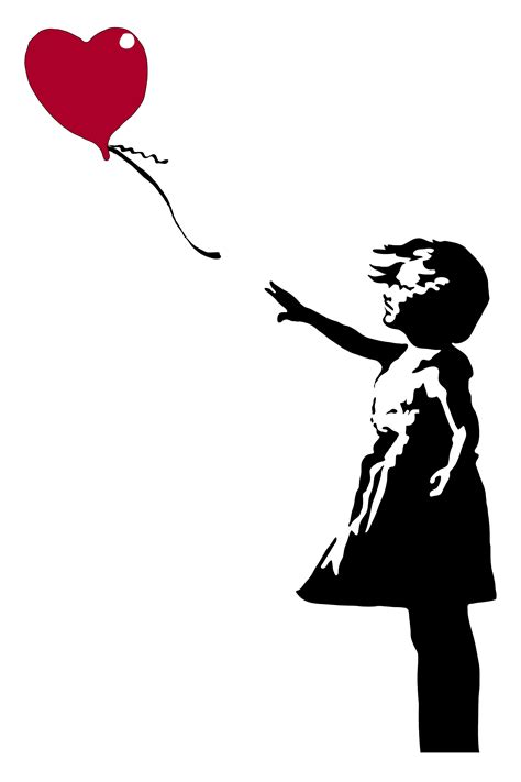 Famous Banksy Street Art Little Girl With Balloon Decor Vinyl Wall ...