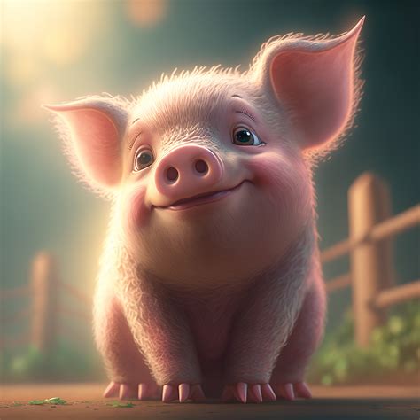 Cute Smiling Pig