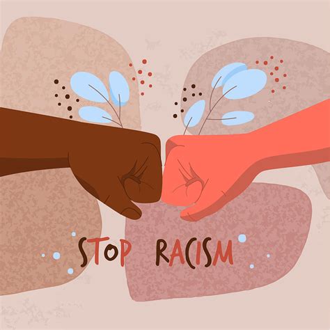 Stop racism illustration black lives matter concept say no to racism ...