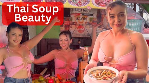 Beautiful Soup Lady in Bangkok - Thai Street Food - YouTube