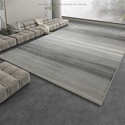 Light Grey Carpet Classic Pattern Living Room Flooring Gray Area Rugs ...