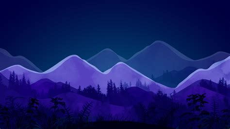 Mountain Minimalist Night Wallpaper, HD Minimalist 4K Wallpapers ...