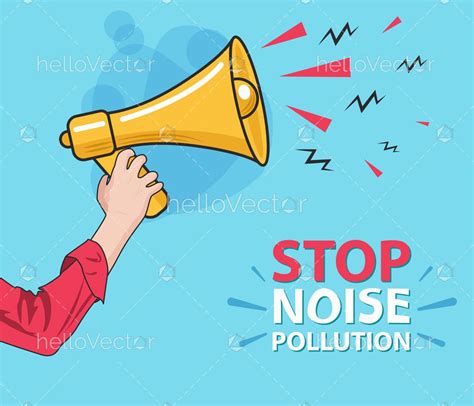 Stop noise pollution illustration - Download Graphics & Vectors | Noise ...