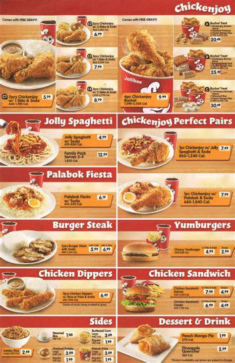 Jollibee Menu Prices