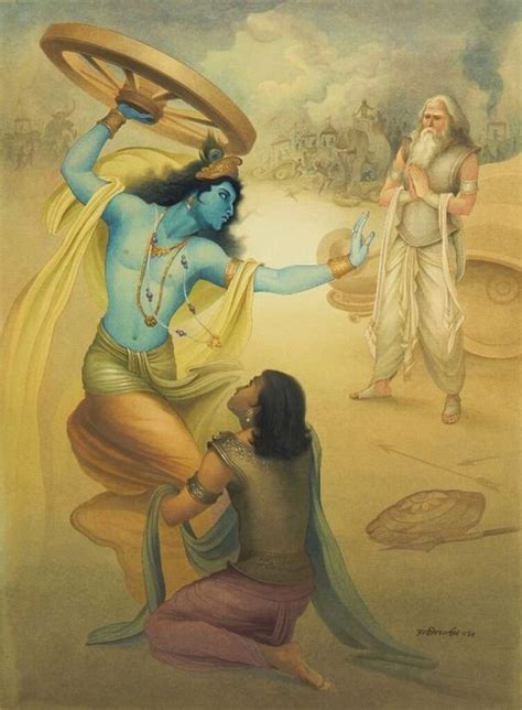 Why did Krishna try to kill Bhishma in the 9th day war? - Quora