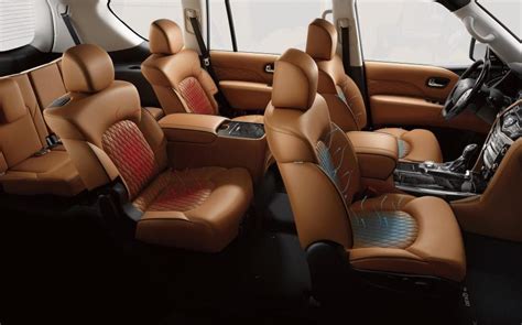 2019 INFINITI QX80 Interior | Overview of Three Row Seating in Wheat ...