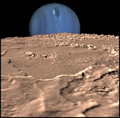 Neptune on Triton's Horizon | NASA Jet Propulsion Laboratory (JPL)