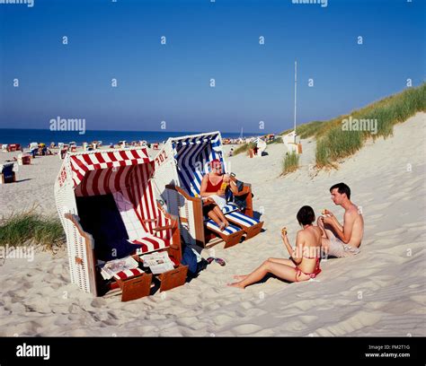 Norddorf, Kniepsand beach, Amrum island, North Sea Stock Photo ...