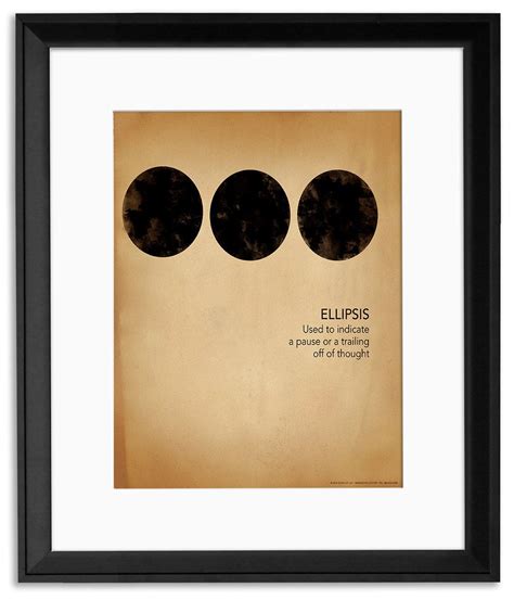 Ellipsis Writing Punctuation and Grammar Art Print. Fine Art | Etsy ...