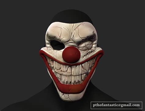 twisted metal killer clown mask stl file printable 3D Print Models in ...