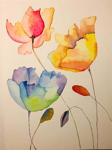 Watercolor Flowers Paintings, Flower Art Painting, Watercolor And Ink ...