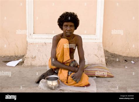 Street beggar Kerala India Stock Photo - Alamy