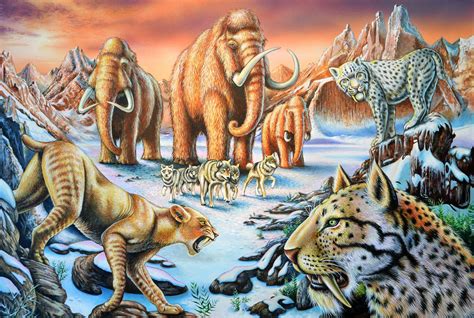 mammoths and sabertooth tigers by doodlebat72 on DeviantArt