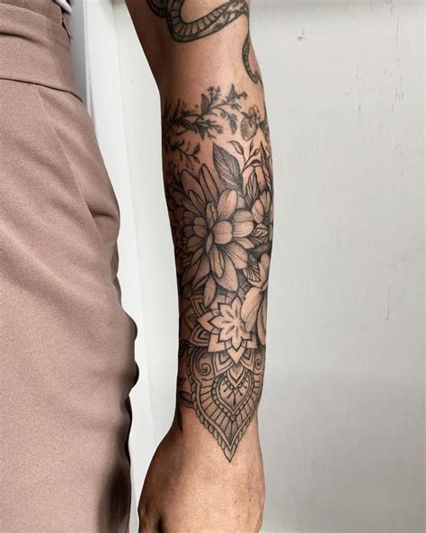 Forearm Half Sleeve Tattoo For Women