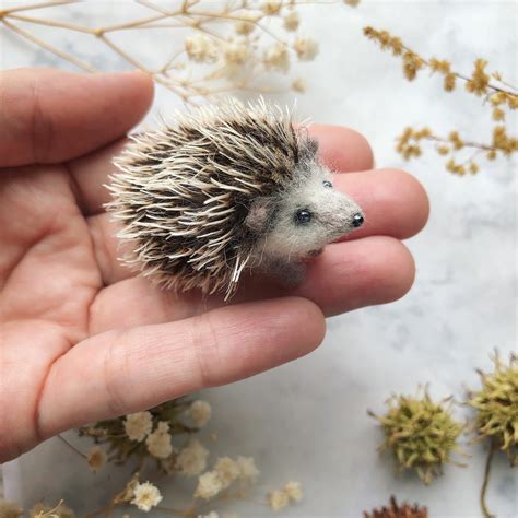 Miniature hedgehog Felted Hedgehog Cute hedgehog | Etsy