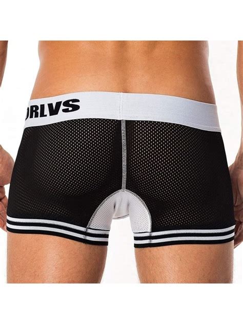 Men's Underwear Boxer Briefs Mesh Nylon No Ride-up Sport Underwear ...