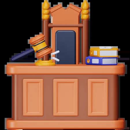 Judge Table 3D Icon download in PNG, OBJ or Blend format