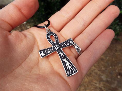 Ankh Pendant Cross Egyptian Silver Handmade Necklace Sterling 925