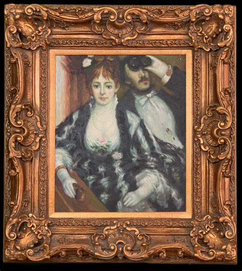 Lot - Impressionism Oil Painting LA LOGE After Pierre-Auguste Renoir