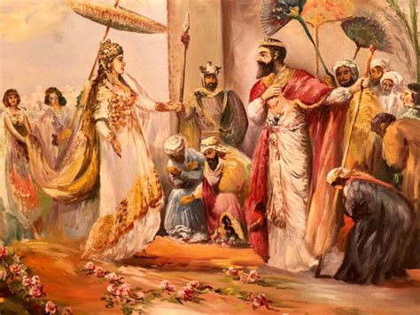 King Solomon and the Queen of Sheba | Jewish Art Dealer