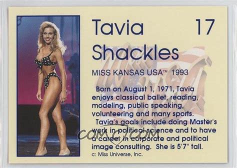 1993 Star Miss USA/Miss Teen USA - [Base] #17 - Tavia Shackles (Miss ...