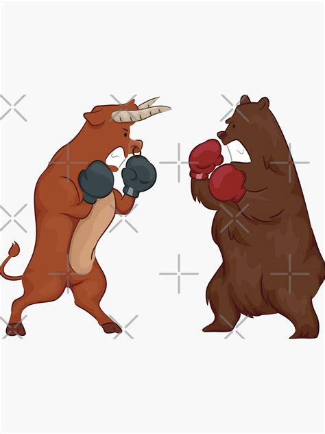 "Bull and Bear Fight" Sticker for Sale by AeroAstro | Redbubble