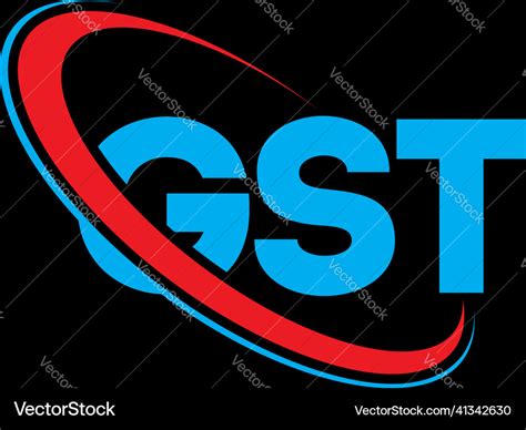 Gst logo letter letter logo design Royalty Free Vector Image