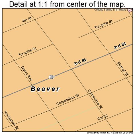 Beaver Pennsylvania Street Map 4204688