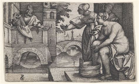 Georg Pencz | David and Bathsheba, from "Scenes from the Old Testament ...