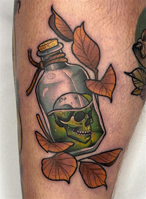 Poison Bottle. Ink by Banjo Peggs at AW Studios, Bradford UK. : r/tattoos