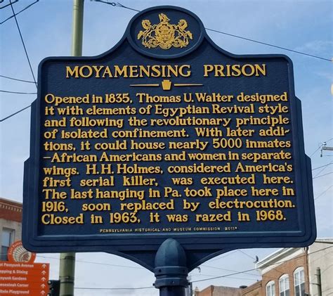 Moyamensing Prison. This marker is located on Passyunk Avenue at the ...