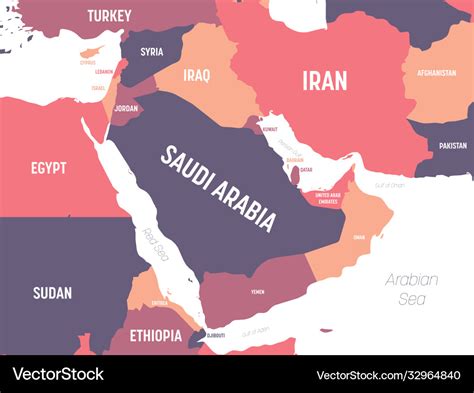 Political Map Of Middle East Royalty Free Vector Image | sexiezpix Web Porn