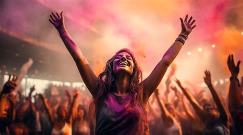 Premium Photo | People enjoying the festival of colors with smiles and ...