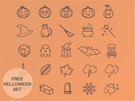 25 free Halloween icons - Freebiesbug