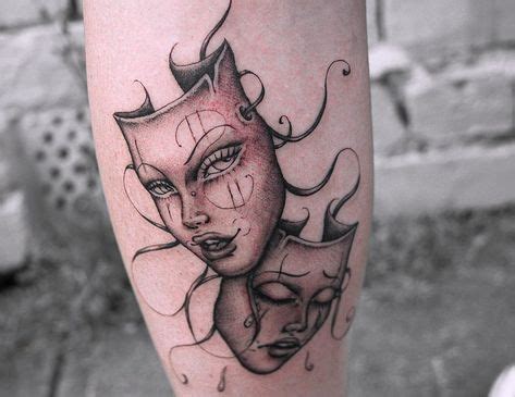 101 Amazing Drama Face Tattoo Ideas That Will Blow Your Mind! in 2020 ...