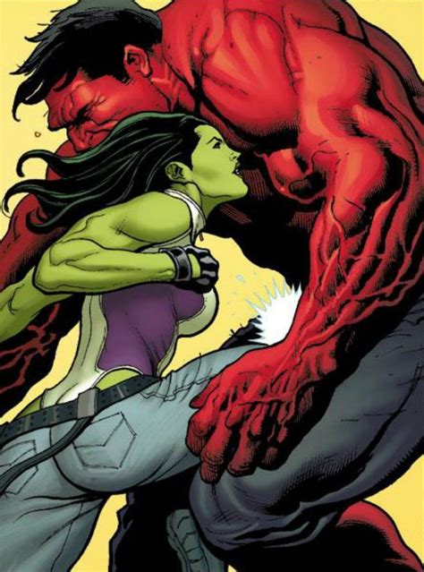 She-Hulk vs Red Hulk by Frank Cho