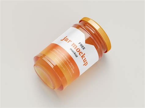 Free honey jar mockup - Mockups Design